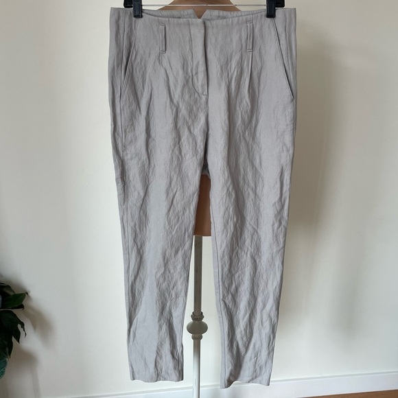 Even If Pants - Even If EI Nora Chino Wool Cotton Blend High Rise Gray Trouser Pants NWT 42/6